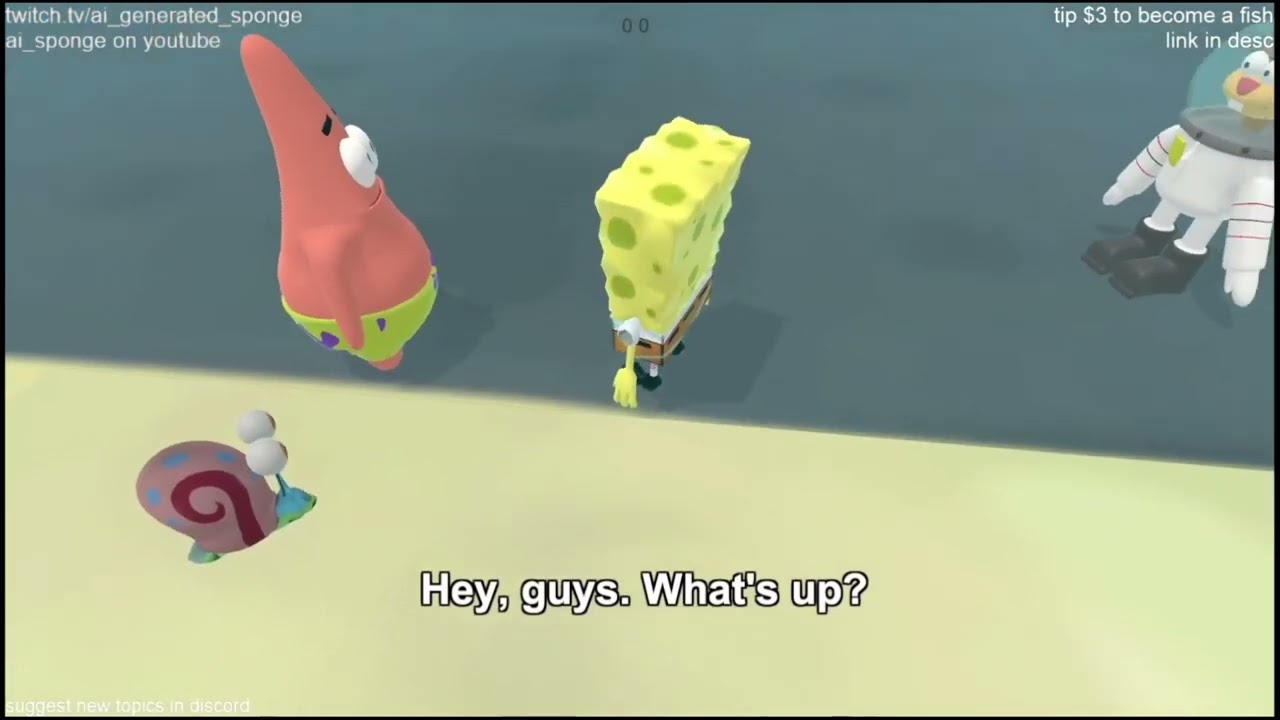 2 idiots laugh at AI spongebob