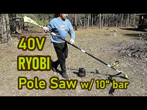Ryobi 40V Pole Saw with a 10