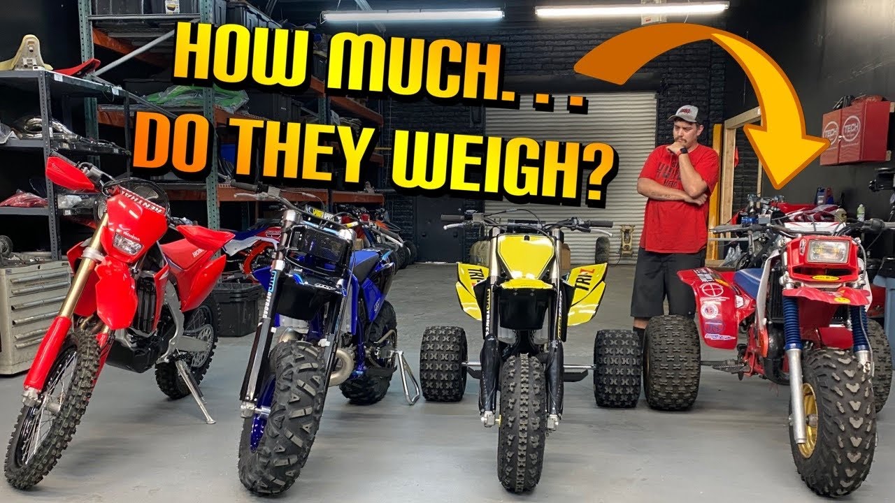 ATC250R VS YZ TRIKE VS CRF450X VS YZ BIG WHEEL Weight Comparison atc250r-vs-yz-trike-vs-crf450x-vs-yz-big-wheel-weight-comparison