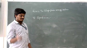 Errors and its compensation in single phase energy meter