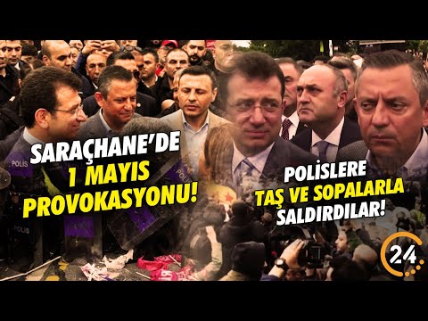 Saraçhane'de 1 Mayıs Provokasyonu! Polislere Taş ve Sopalarla Saldırdılar!