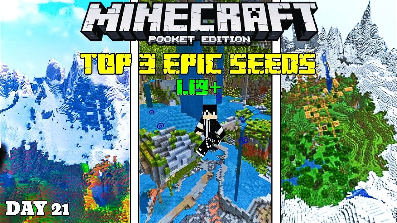 Top 3 EPIC SEEDS for MCPE (1.19+) | Best Seeds For Minecraft 1.19 Hindi ...