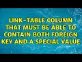 Link-table column that must be able to contain both FOREIGN KEY and a special value
