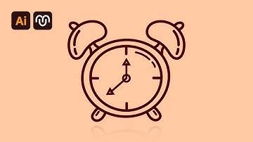 How To Make Alarm Clock Vector Design In Adobe Illustrator | MU Designz