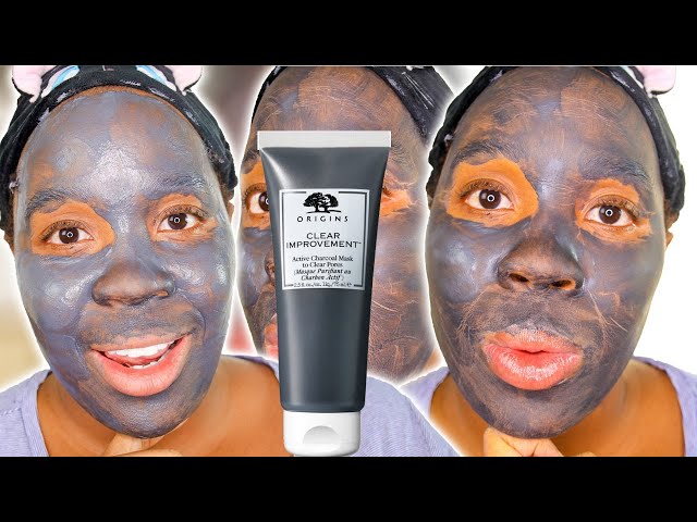 I tried Origins Charcoal Mask! Origins CLEAR IMPROVEMENT Active Charcoal Mask To Clear Pores! REVIEW -