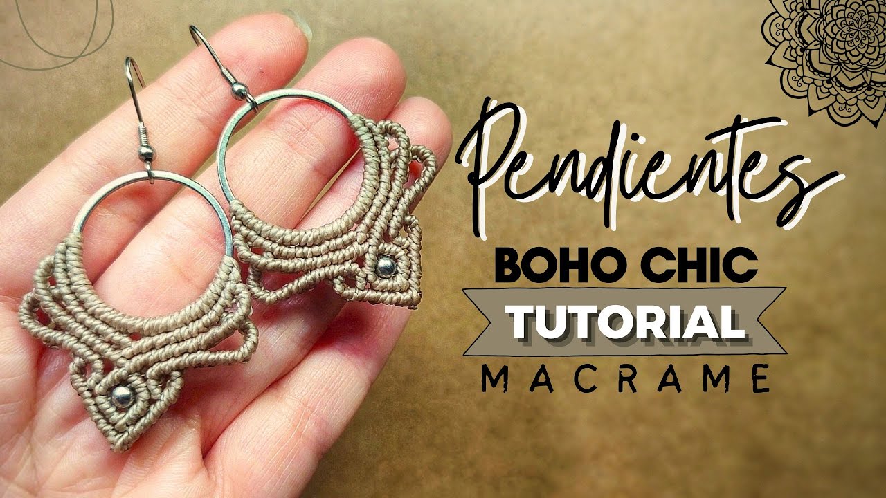 🔰 Pendientes de Macrame Boho Chic paso a paso fácil y rápido | DIY Easy Boho Macrame Earrings #55