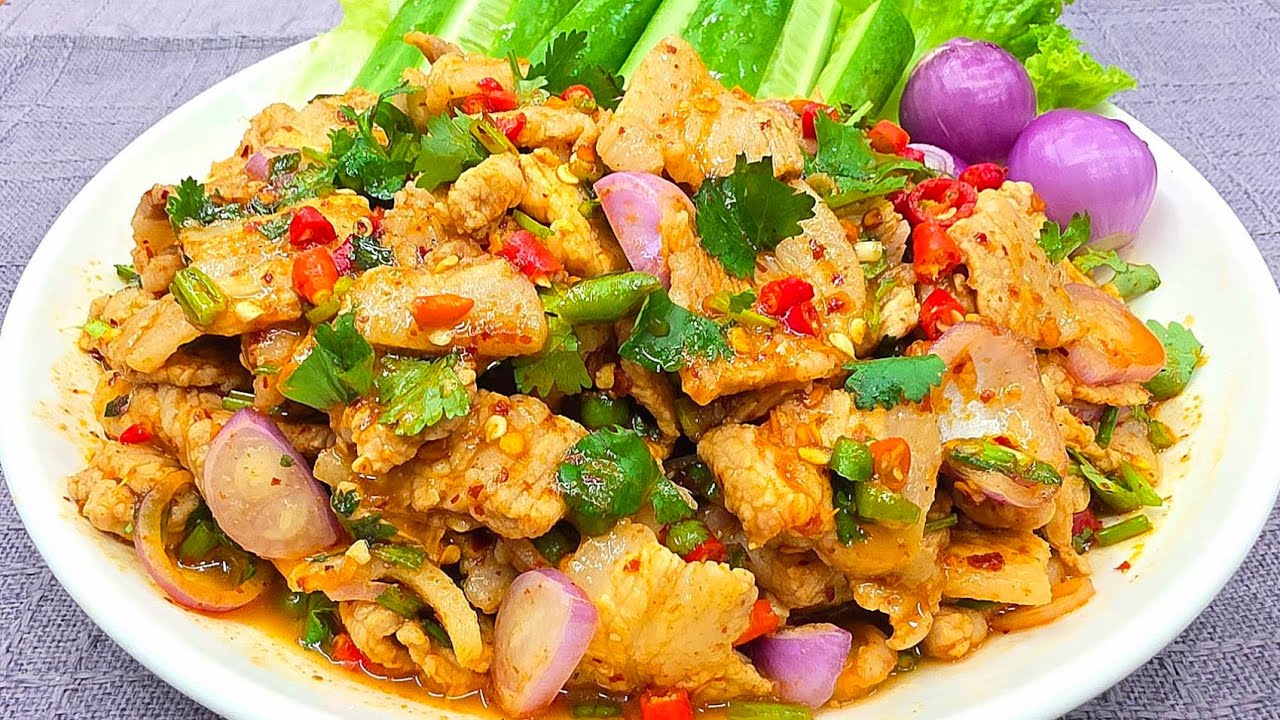 #ยำส้มหมูสามชั้น ยำโบราณสูตรคุณยายยำแบบนี้อร่อยนะ หอมมะขามด้วยแซ่บมาก