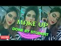 cut crease makeup look by Maidah Baig&#39;s student