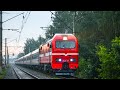 Красный ЭП2К-107 на МЖД с фирменным поездом #10 «Жигули»
