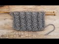 Объёмная резинка из перекрещений спицами 🍫 Volumetric rib knitting pattern