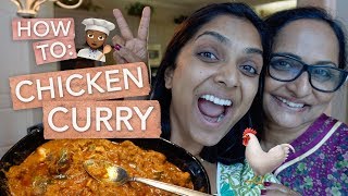 How To Make Chicken Curry Ft. MAMA PANDU!!! | Deepica Mutyala