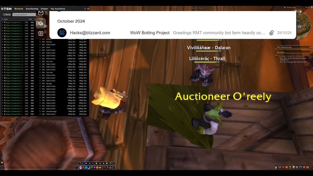 Large-scale auction botting in all high-pop realms under high patronage ...