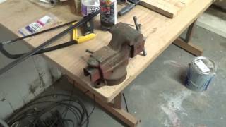 Installing swivel bench vise