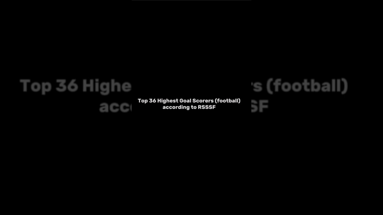 Top 36 Highest Goal Scorers According to RSSSF 
