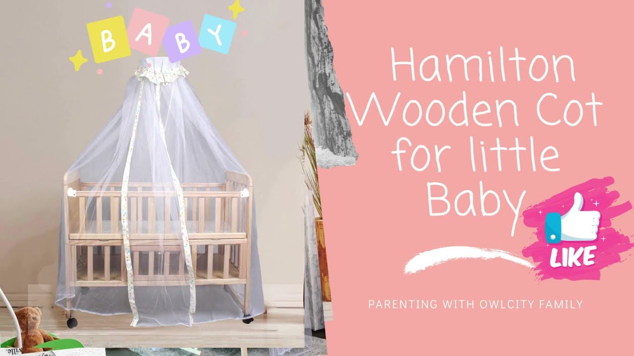 Babyhug Hamilton Wooden Cot 