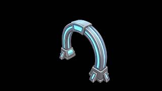 Low Poly Stylized Sci-Fi Tech Portal - Prop 3D Model | Game Asset Showcase