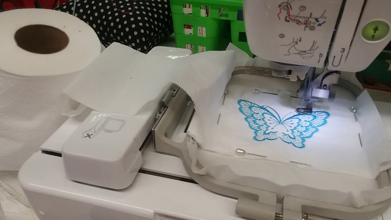 Doing embroidery on toilet paper YouTube