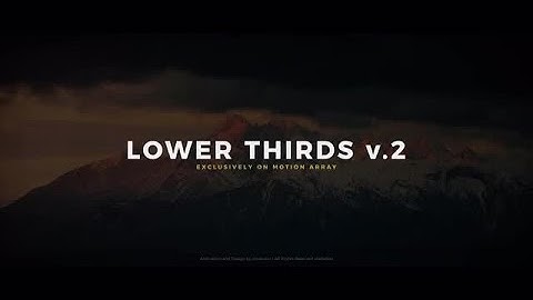 Lower Thirds V.2 After Effects Templates