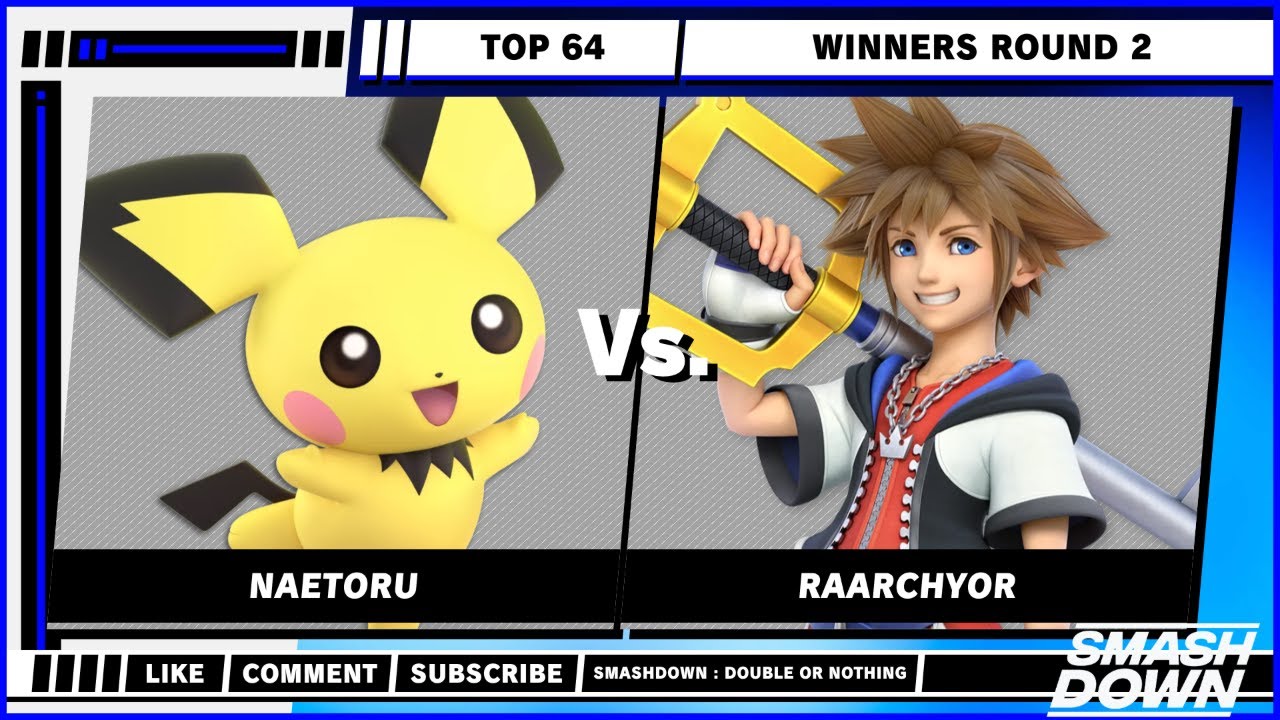 SmashDown: Double or Nothing - Топ-64 - NaetorU (Пичу) против Raarchyor (Сора) - SSBU