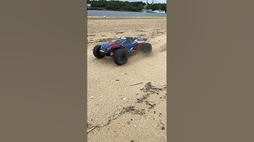 Traxxas Rustler 4x4 vxl brushless | Slow-motion | Beach | Part 3