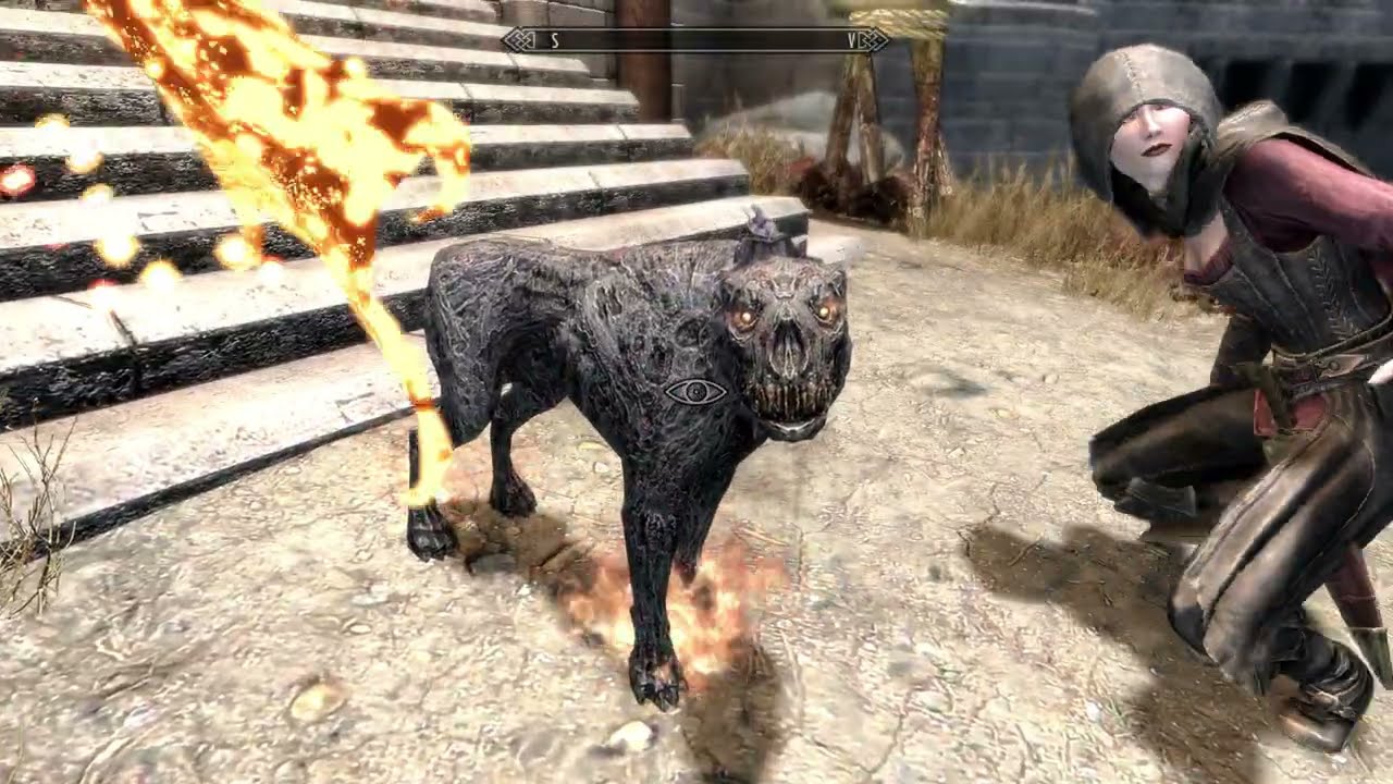 SKYRİM SE Death hound animated mod