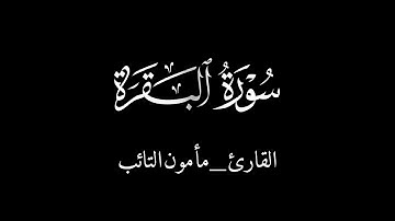سورة البقرة القارئ مأمون التائب | كرومات قران شاشة سوداء