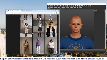 How To Super Easy Generate Random People, 3d models, with FREE MakeHuman and FREE MPFB Blender Addon