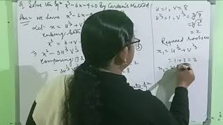Higher Algebra Lecture 46 (Example on Cardons Method-i)