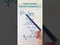 FUNKTIONEN: DEFINITIONSBEREICH #youtubeshorts #function #definitions #mengen