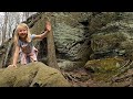 Hiking on cliffs with snakes!  Can she climb?  Crazy adventure.