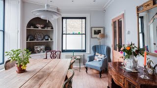 Inside Former-shop Home With Pastel To Deep Blue As Accent