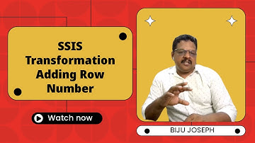 SSIS Transformation: Adding Row Number