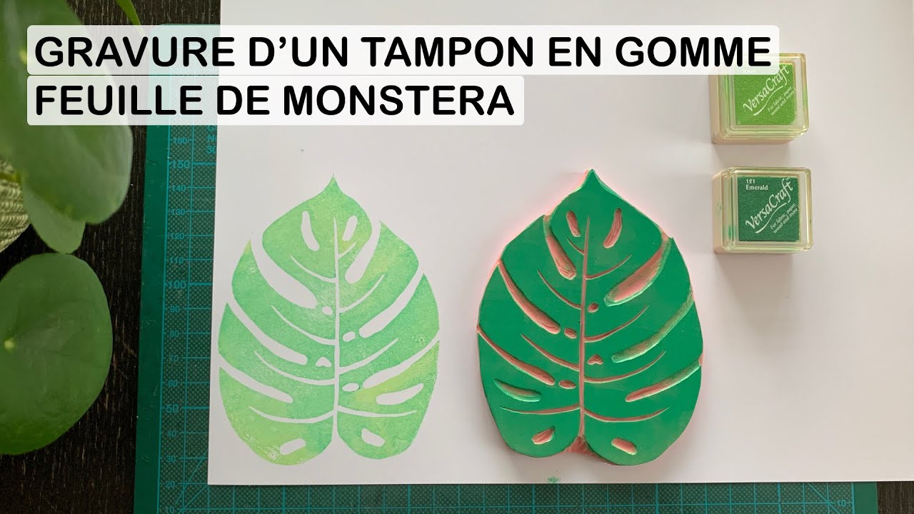 Graver un tampon Feuille de Thé (pour enfa