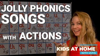 JOLLY PHONICS SONGS with ACTIONS | Начни читать на АНГЛИЙСКОМ: изучаем звуки ENGLISH алфавита.