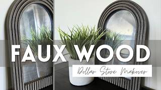 Cheap Plastic to Vintage Luxury | Easy Faux Wood Paint Technique & DIY Antique Mirror Transformation