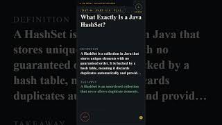 Day 46 Pt 1/10: What Exactly Is a Java HashSet #Shorts