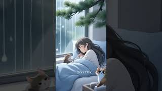 my favourite weather rain sounds cozy sleep peaceful cat soft blanket calm ambience relaxing vibes screenshot 1