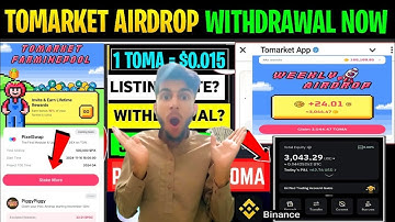 Tomarket Farmingpool Stake PixelSwap | $TOMA Weekly Airdrop Withdrawal Process | TOMA Pool