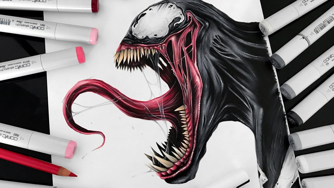 Drawing Venom - YouTube