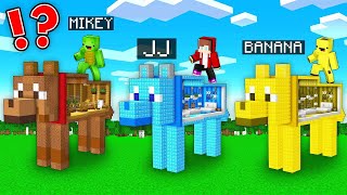 JJ RICH vs Mikey POOR vs Banana KID GOLD : DOG STATUE BUILD BATTLE in Minecraft Maizen!