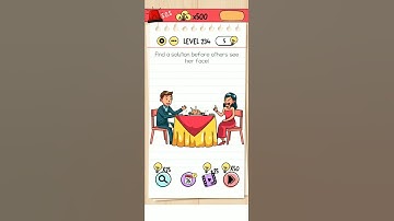 Brain test level 234 find a solution before other see her face! solution