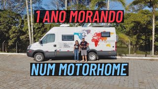 CASAL COMPLETA 1 ANO VIVENDO NA ESTRADA | Paz, Amor e Viagem | Motorhome