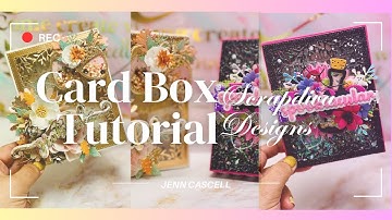 Card Box Tutorial Featuring the Branches Add On Die from the October Release at ScrapDiva Designs