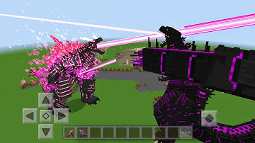 Shin Godzilla VS Evolved Godzilla in Minecraft PE Monsterverse MOD