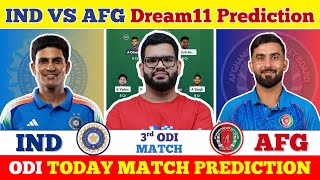 IND vs AFG Dream11 Prediction| IND vs AFG Today Match Prediction| India vs Afghanistan 3rd ODI screenshot 1