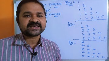 PATTERN PROGRAMS 1 || PYRAMID PROGRAMS 1 || STAR PROGRAMS 1