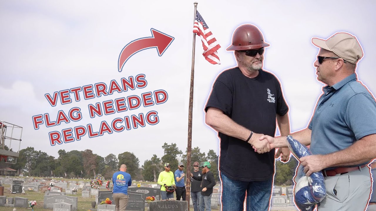 Replacing the Hasley Cemetery Veterans' Flag