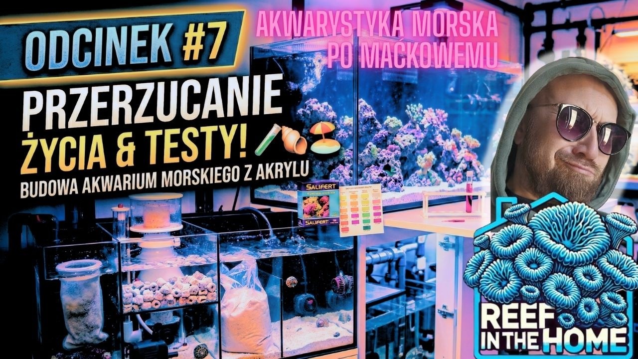 Akwarystyka morska -  odc.7 - buduje zbiornik z akrylu, przenoszenie życia, testy, ACRYLIC REEF TANK
