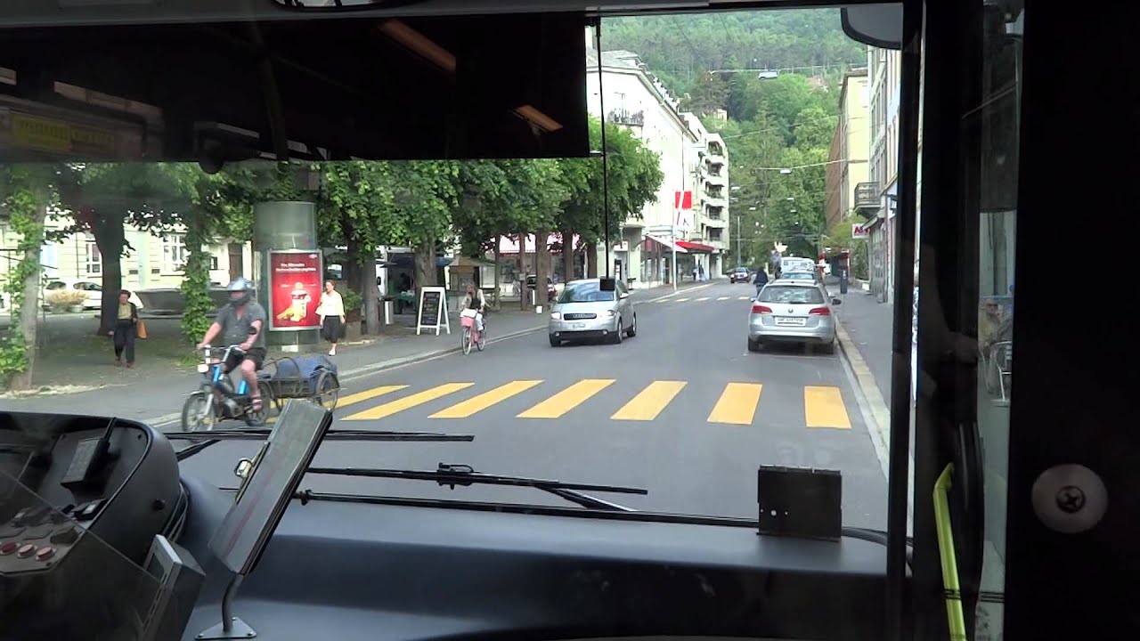 Ride in a NAW - HESS Swisstrolley 3 trolleybus part 1
