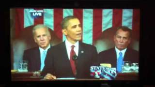 Obama Spilled Milk Joke - 2012 State of the Union